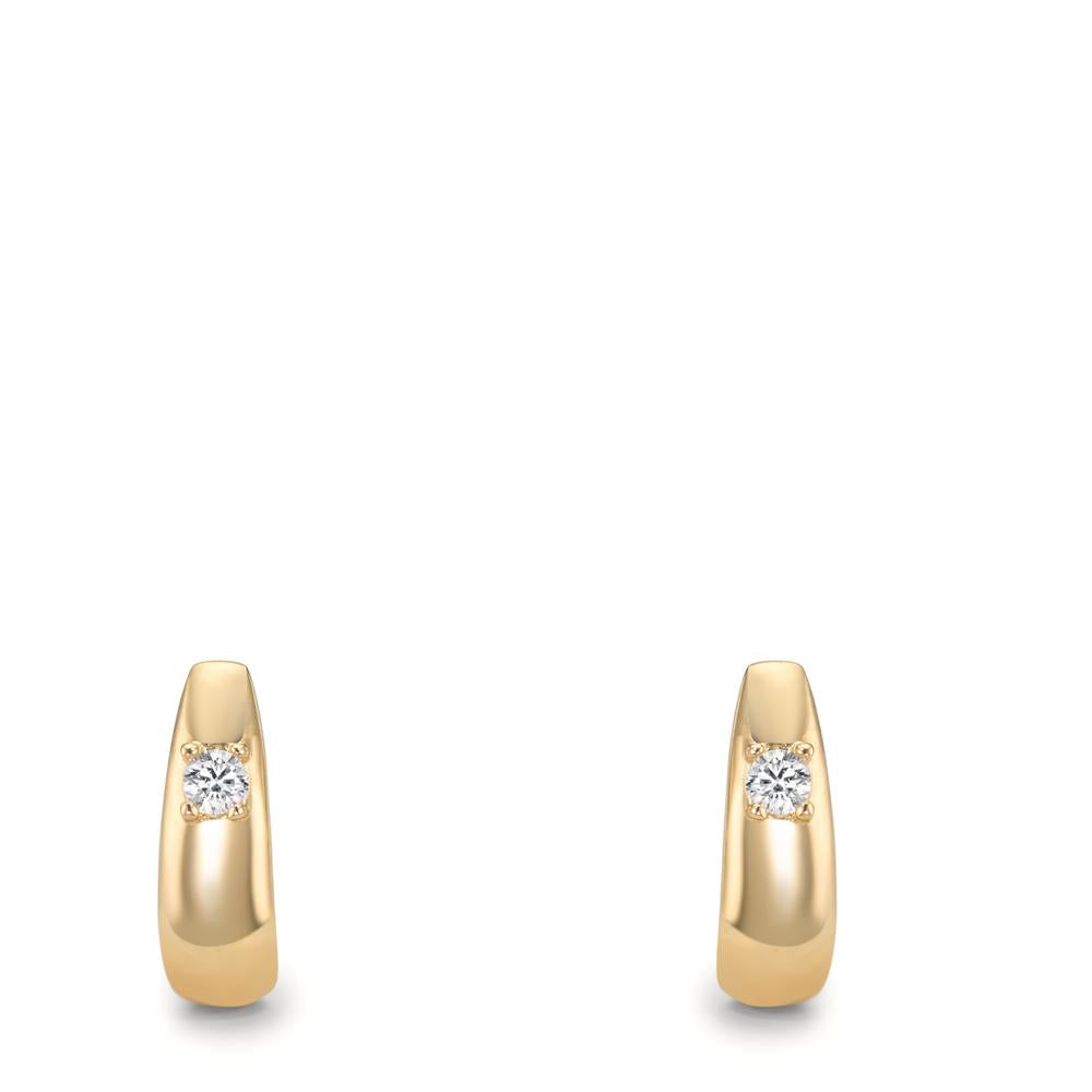 Orecchini Oro giallo 375/9K Zirconia 2 pietra
