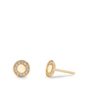 Orecchini a bottone Oro giallo 375/9K Zirconia Ø6 mm