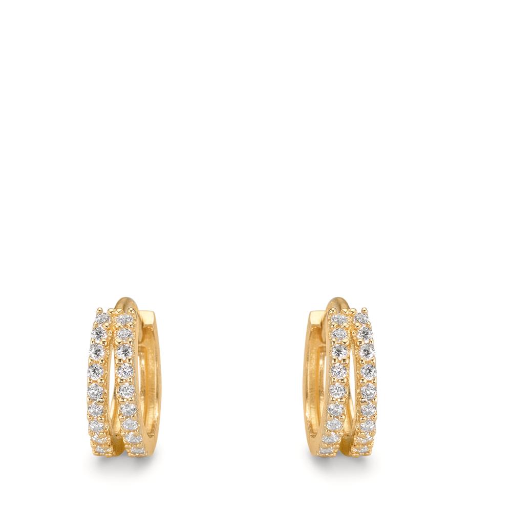 Klappcreolen 375/9 K Gelbgold Zirkonia 36 Steine