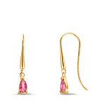 Orecchini Oro giallo 375/9K Topazio rosa, 2 pietra