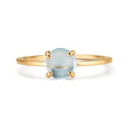 Ring 9k Yellow Gold Topaz Light Blue, 5.5 mm