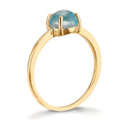 Ring 9k Yellow Gold Topaz Light Blue, 5.5 mm