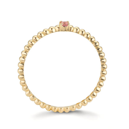 Fingerring 375/9 K Gelbgold Topas pink