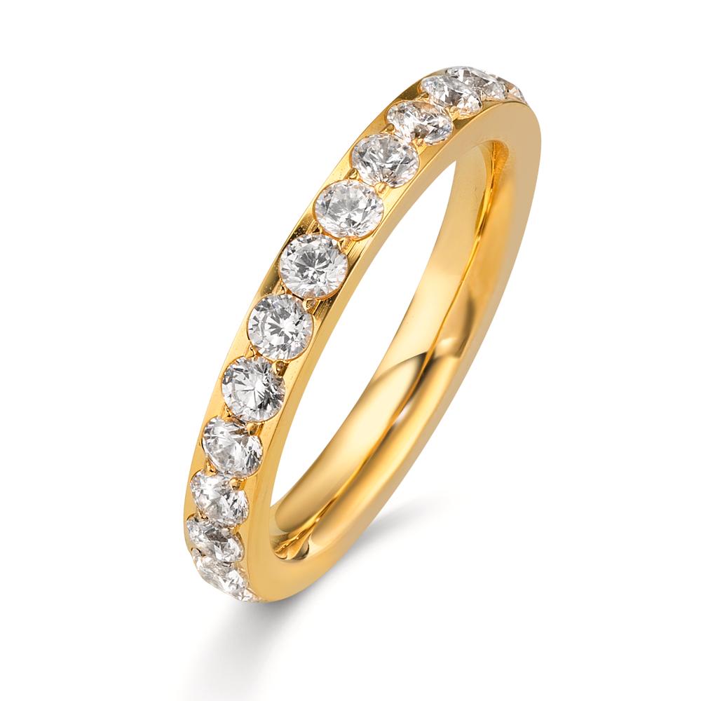 Anelli di memoria Acciaio inossidabile Zirconia bianco giallo rivestimento IP