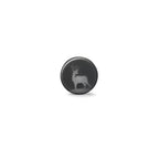 Ohrstecker 1 Stk Edelstahl schwarz IP beschichtet Hirsch Ø8 mm