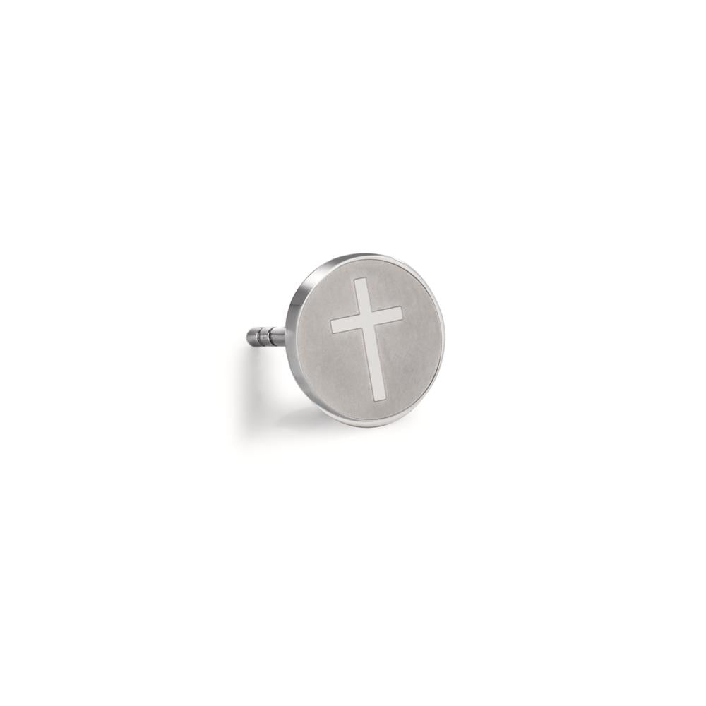 Clous d'oreille à l'unité Acier inoxydable Croix Ø8 mm