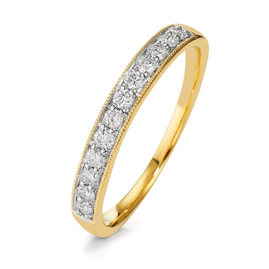 Anillo de memoria 750/oro amarillo de 18 quilates Diamante 0.25 ct, 12 piedras, w-pi3