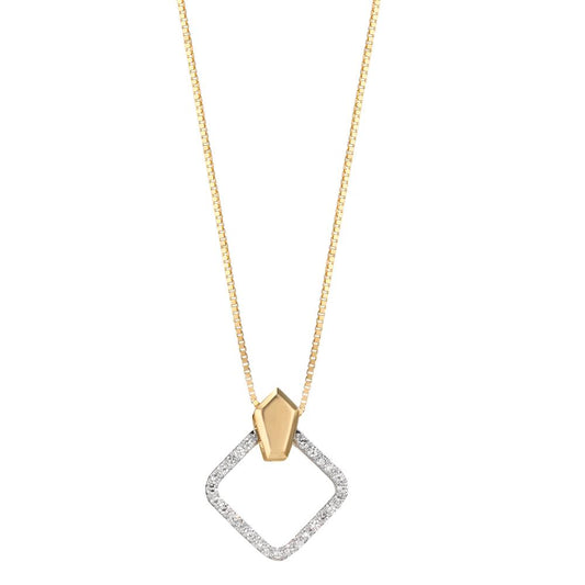 Pendant 18k Yellow Gold Diamond 0.10 ct, w-si