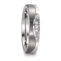 Anello del partner Acciaio inossidabile, Titanio Diamante 0.045 ct, 3 pietra, w-si