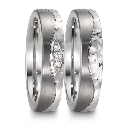 Partnerring rostfritt stål, titan