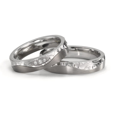 Partnerring rostfritt stål, titan
