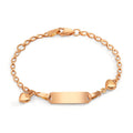 Gravurarmband 750/18 K Rotgold Herz 12-14 cm verstellbar