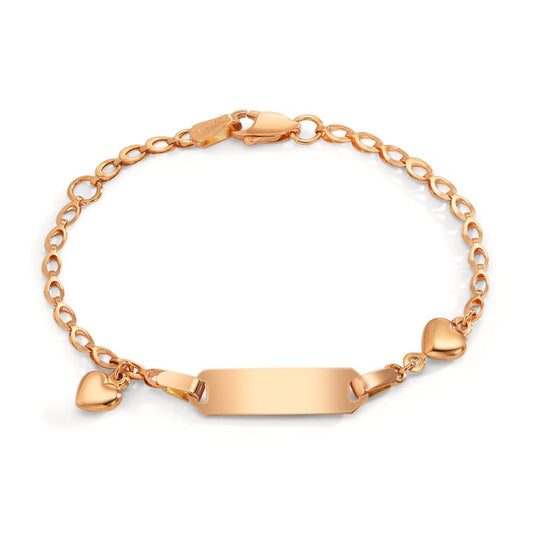 Gravurarmband 750/18 K Rotgold Herz 12-14 cm verstellbar