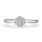 Fingerring Silber Zirkonia 7 Steine rhodiniert