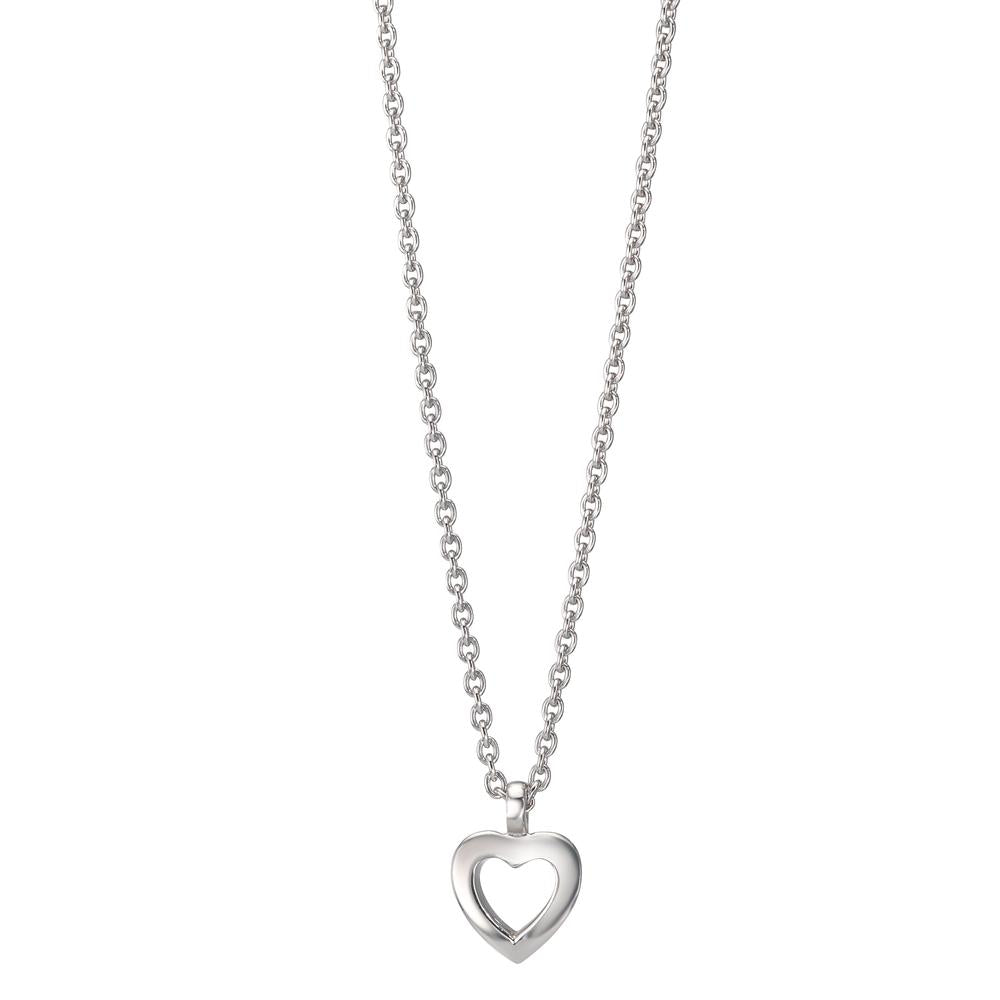 Collier Silber rhodiniert Herz 38-42 cm verstellbar