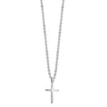 Necklace Silver Rhodium plated Cross 38-42 cm