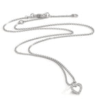 Collier Argent Zircone 16 Pierres Rhodié Coeur 38-42 cm