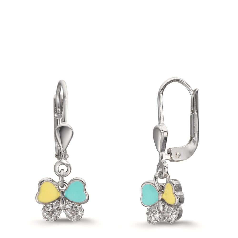 Örhängen Silver Zirkoniumoxid 20 stenar rodiumpläterad fjäril