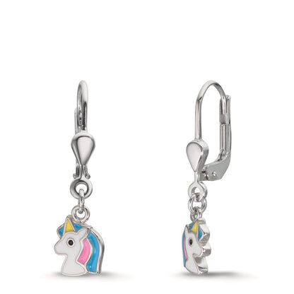Ohrhänger Silber rhodiniert Einhorn