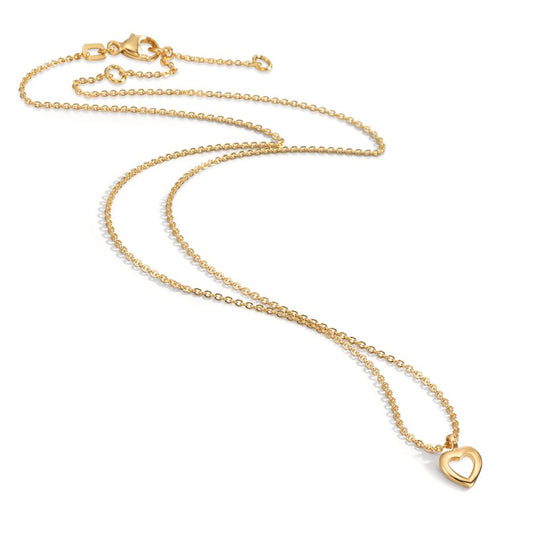 Necklace 9k Yellow Gold Heart 38-42 cm