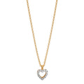 Collana Oro giallo 375/9K Zirconia Cuore 38-42 cm