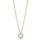 Collana Oro giallo 375/9K Zirconia Cuore 38-42 cm