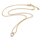 Collana Oro giallo 375/9K Zirconia Cuore 38-42 cm