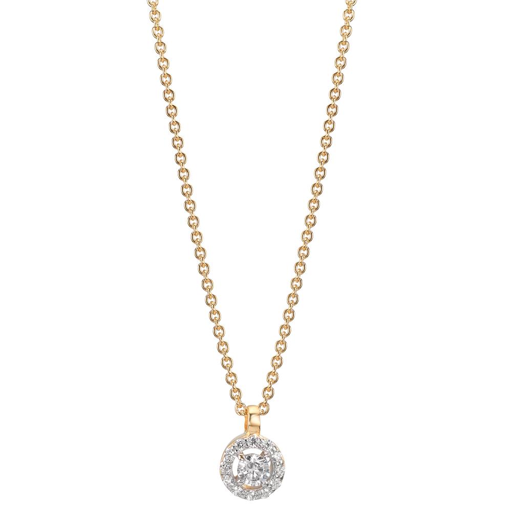 Necklace 9k Yellow Gold Zirconia 38-42 cm