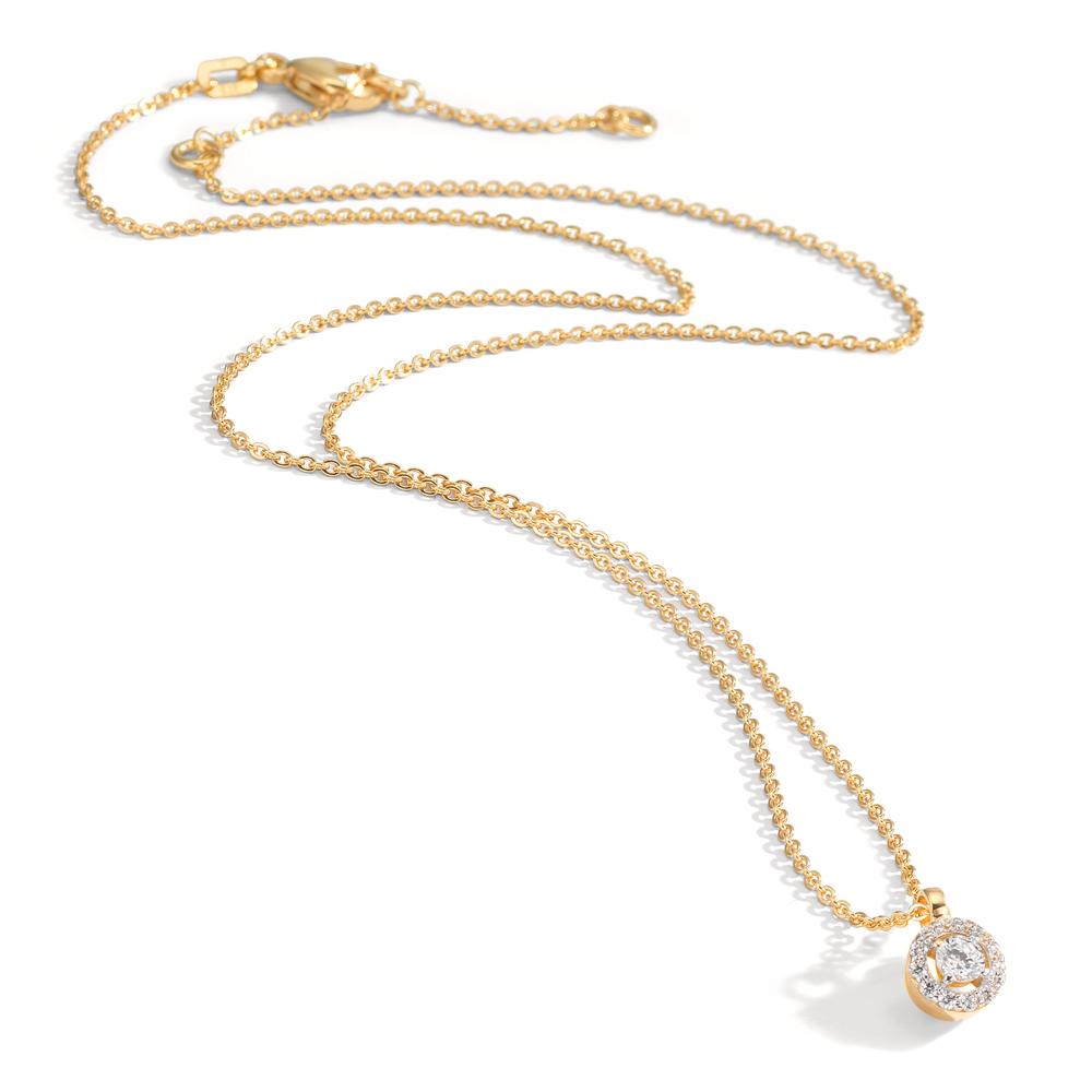 Necklace 9k Yellow Gold Zirconia 38-42 cm