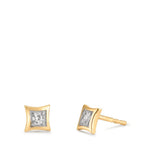 Pendientes Oro amarillo de 375/9K Circonita 2 piedras