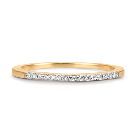 Memory Ring 375/9 K Gelbgold Zirkonia 15 Steine