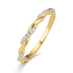 Fingerring 375/9 K Gelbgold Zirkonia 18 Steine