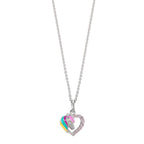 Halskette mit Anhänger Silber Zirkonia rosa rhodiniert Pferd 36-38 cm verstellbar