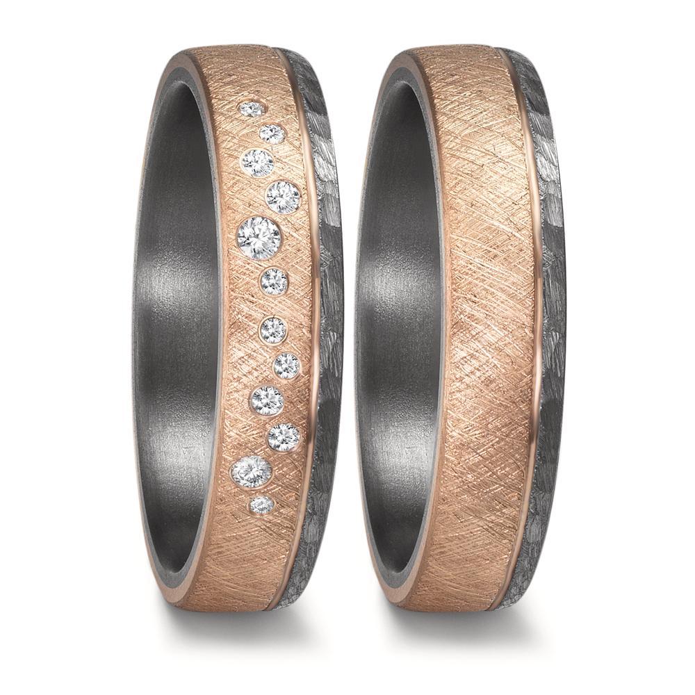 Partnerring 999 Tantal, 585/14 K Rosegold