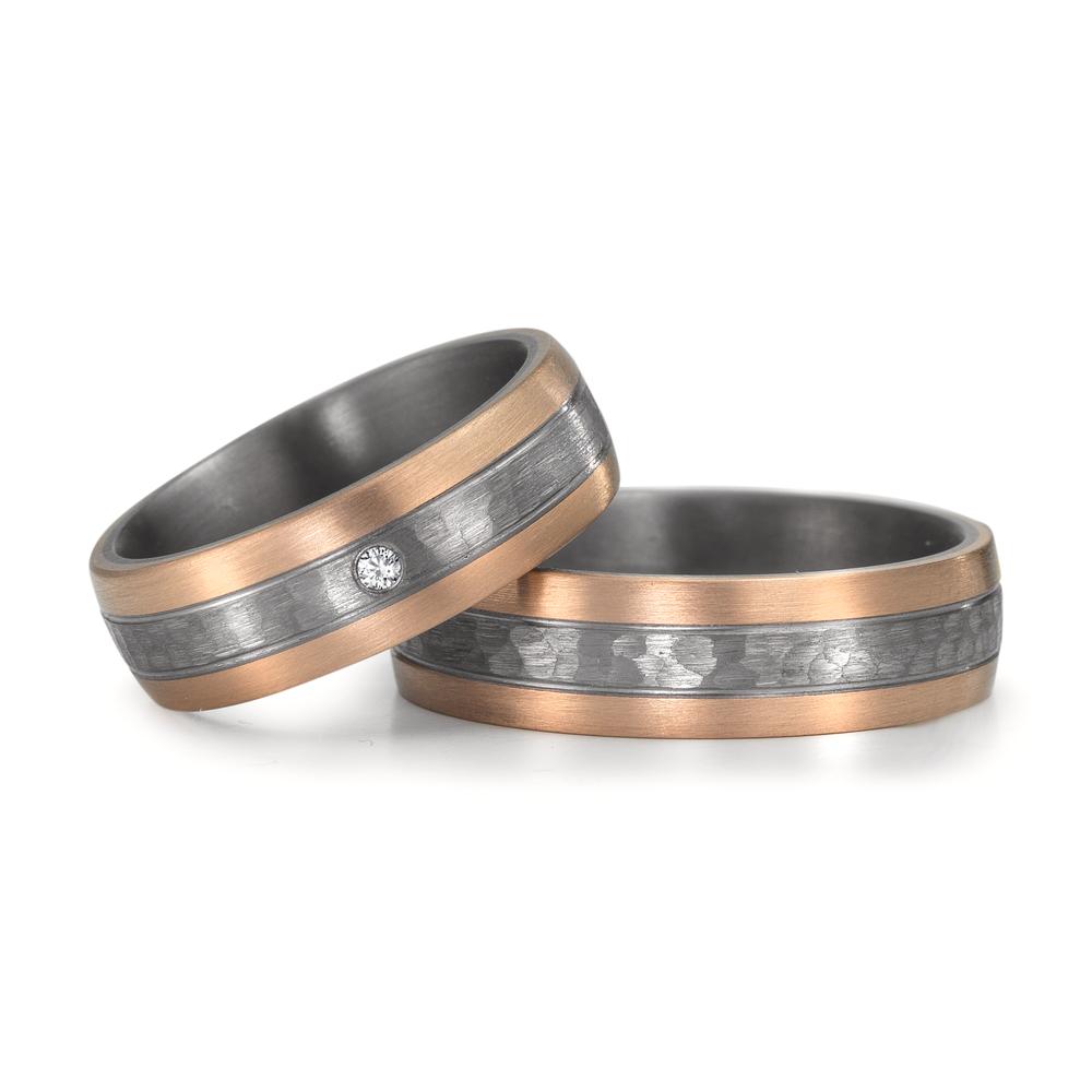 Partnerring 999 Tantal, 585/14 K roséguld