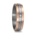 Anello del partner 999 Tantalio, Oro rosa 585/14 kt Diamante 0.02 ct, w-si
