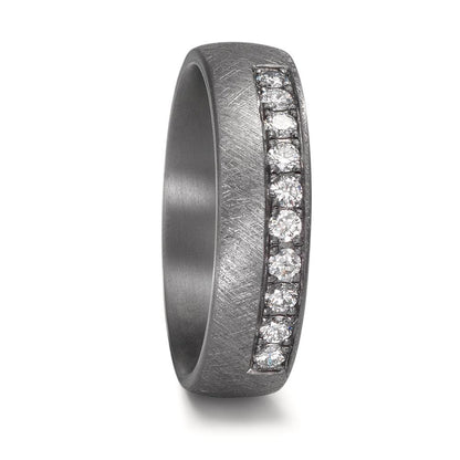 Wedding Ring Tantal 999 Lab-grown Diamond 0.25 ct, 10 Stones, tw-vsi