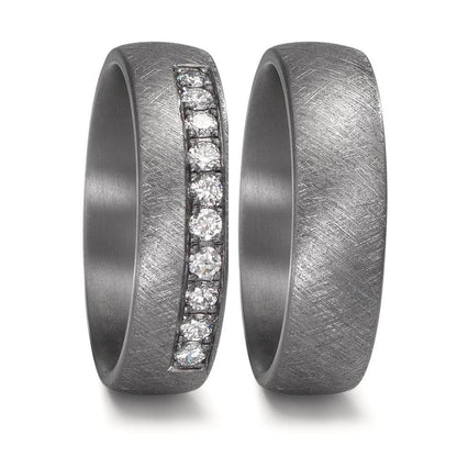 Wedding Ring Tantal 999 Lab-grown Diamond 0.25 ct, 10 Stones, tw-vsi