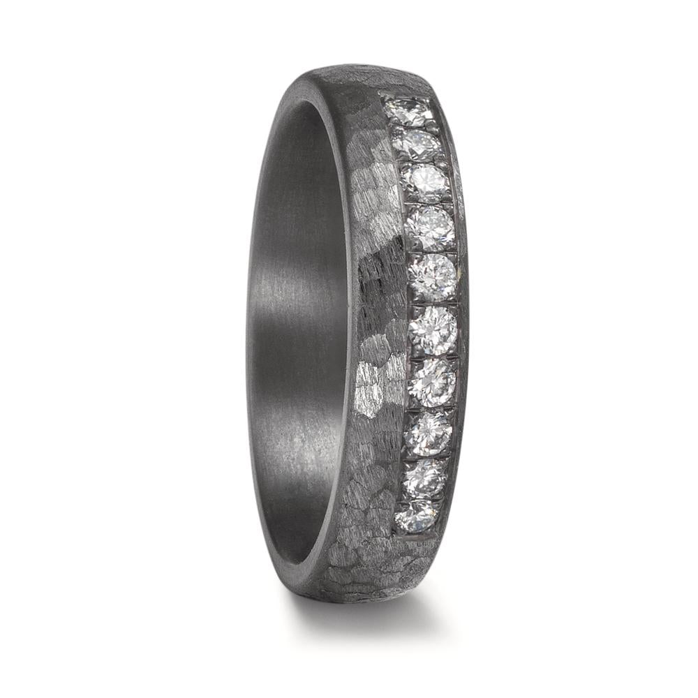 Partnerring 999 Tantal Diamant Lab Grown 0.25 ct, 10 Steine, tw-vsi