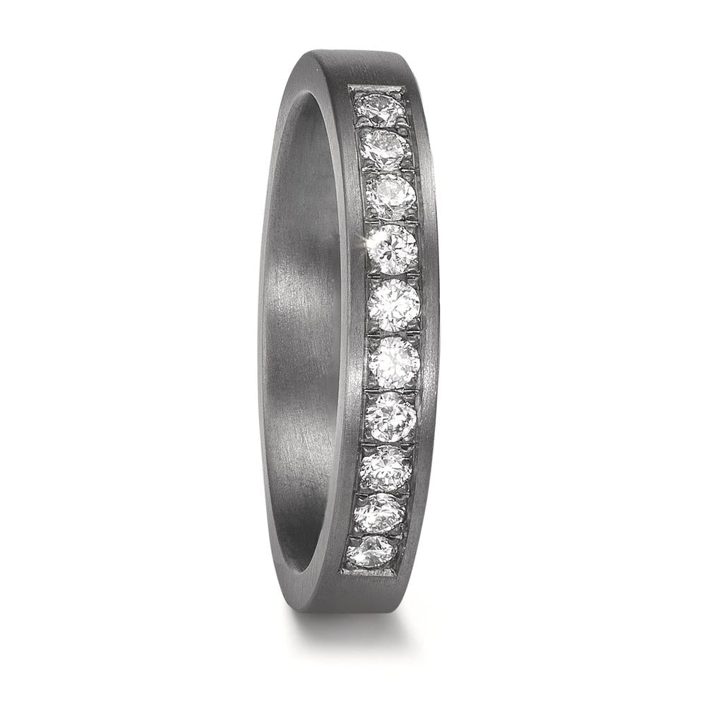Partnerring 999 Tantal Diamant Lab Grown 0.25 ct, 10 Steine, tw-vsi