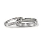 Anello del partner Platino 950 Diamante 0.075 ct, 10 pietra, w-si