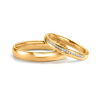 Wedding Ring 18k Yellow Gold Diamond 0.095 ct, w-si