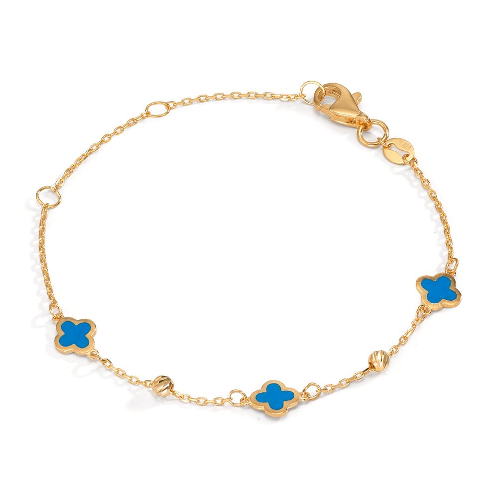 Bracciale Oro giallo 375/9K laccato Fiore 12-16 cm