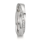 Alliance Or blanc 18K Diamant 0.097 ct, 11 Pierres, w-si