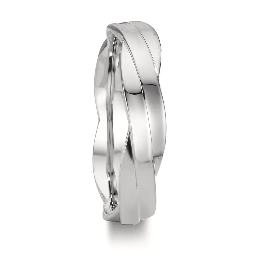 Anillo de pareja 750/oro blanco de 18 quilates