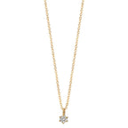 Collier Or jaune 18K Diamant 0.05 ct, w-si 42-45 cm