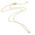 Collar 750/oro amarillo de 18 quilates Diamante 0.10 ct, w-si 42-45 cm