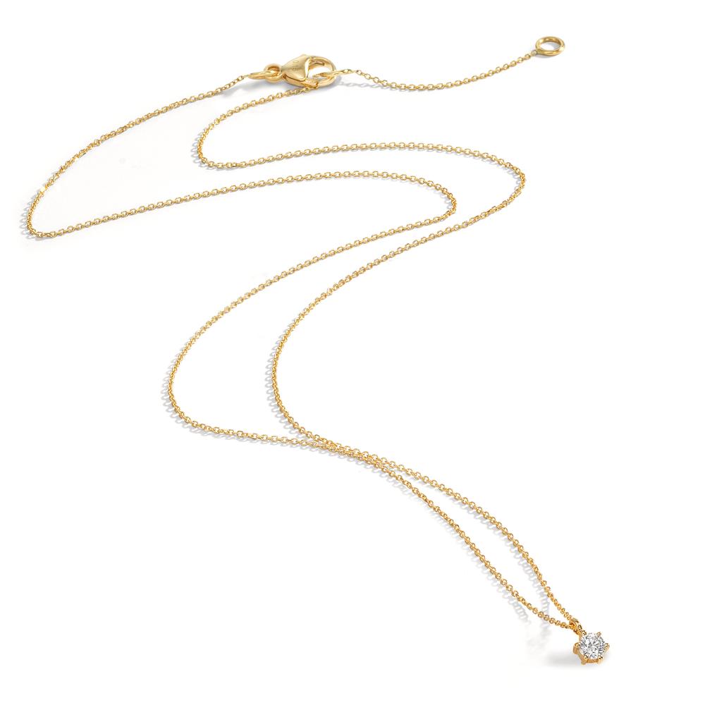 Collar 750/oro amarillo de 18 quilates Diamante 0.10 ct, w-si 42-45 cm