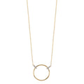 Collana Oro giallo 375/9K, Oro bianco 375/9K Zirconia 6 pietra 42-45 cm Ø14 mm