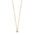 Collier Or jaune 18K Diamant 0.03 ct, w-si 42-45 cm
